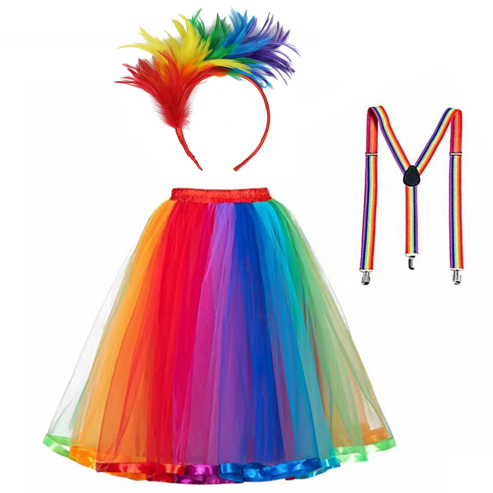 Rainbow Headband Strap Sleeve  - Belted Shirt Dress review and price