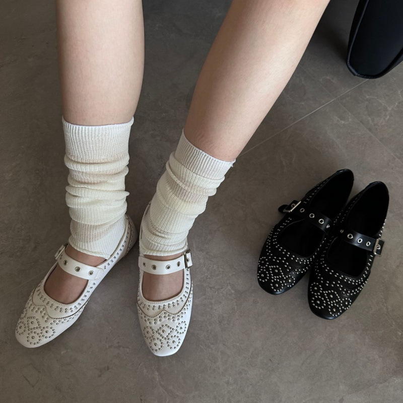 Retro Rivet Buckle Design Flat - Women Fashion Designers review and price