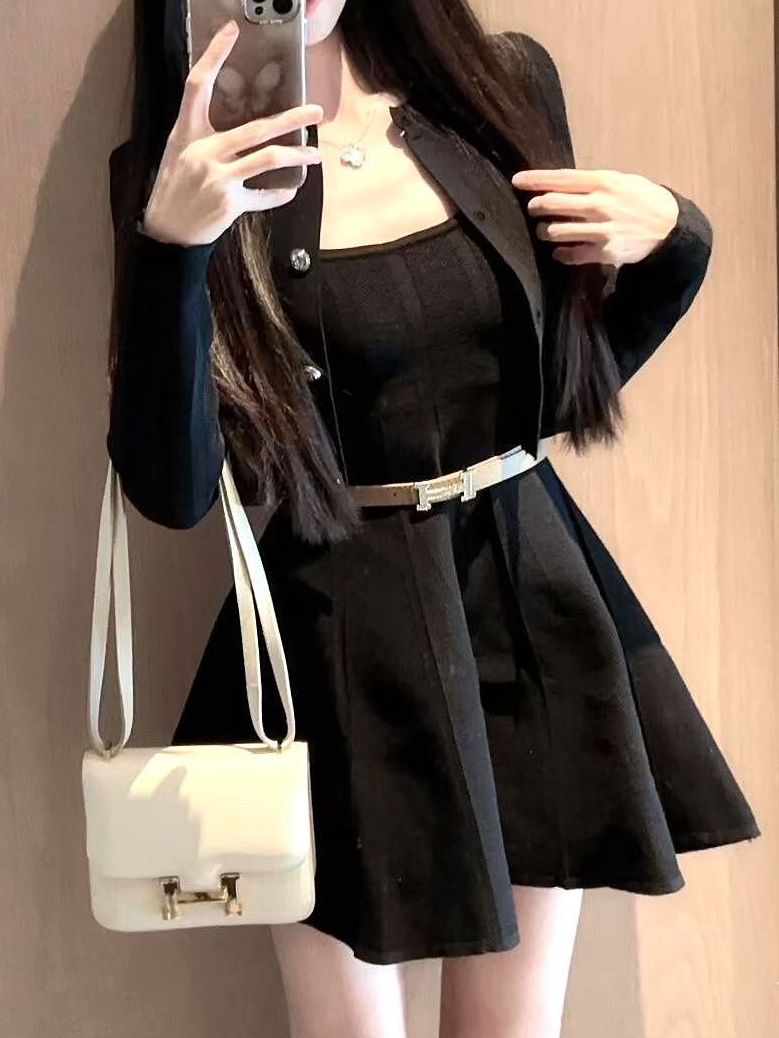  Autumn Winter Knitted Wrap Dr - Belted Shirt Dress review and price
