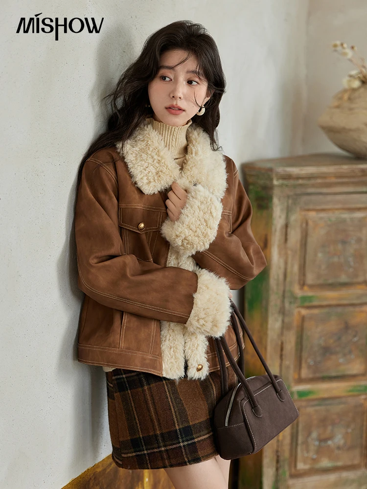 MISHOW Leather Fur Jacket Wome - Women'S Fashion Leather Jacket review and price