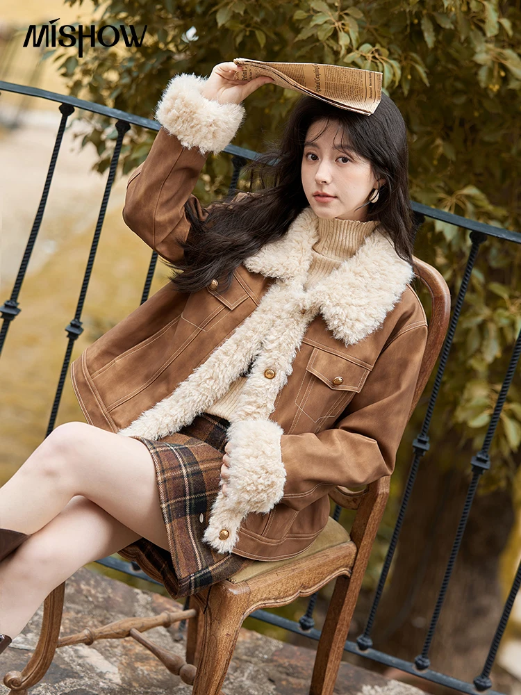 MISHOW Leather Fur Jacket Wome - Women'S Fashion Leather Jacket review and price