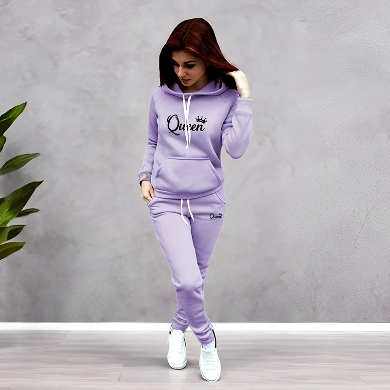 Womens Tracksuit Queen Letter  - Women'S Fashion Sweatshirts review and price