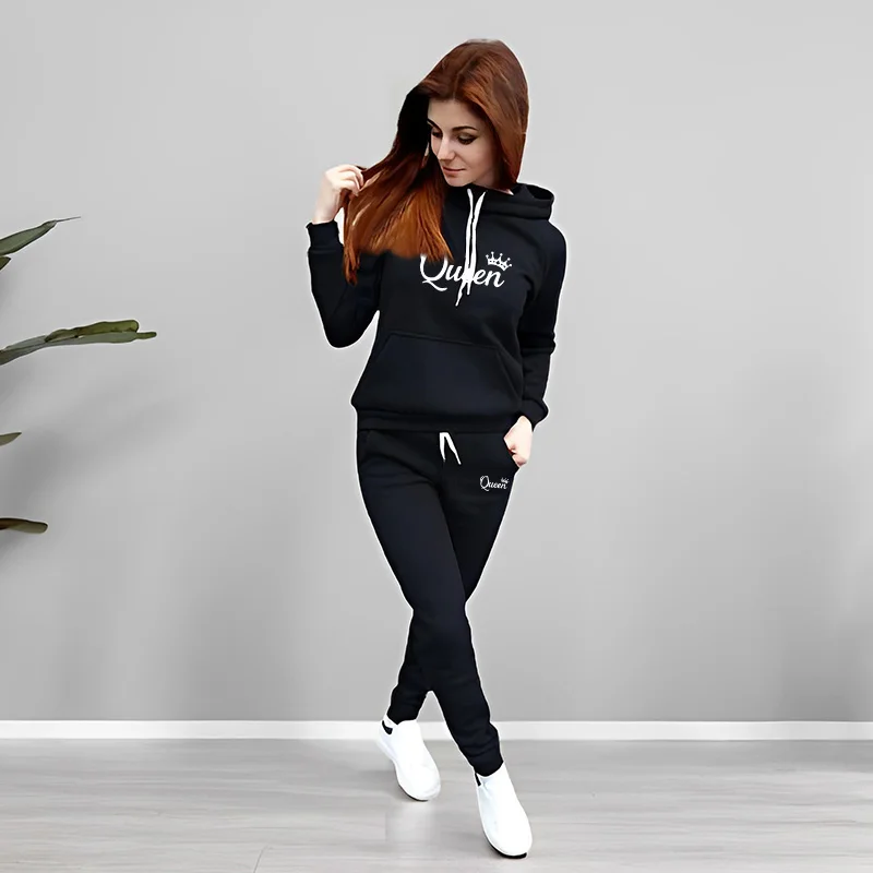 Womens Tracksuit Queen Letter  - Women'S Fashion Sweatshirts review and price