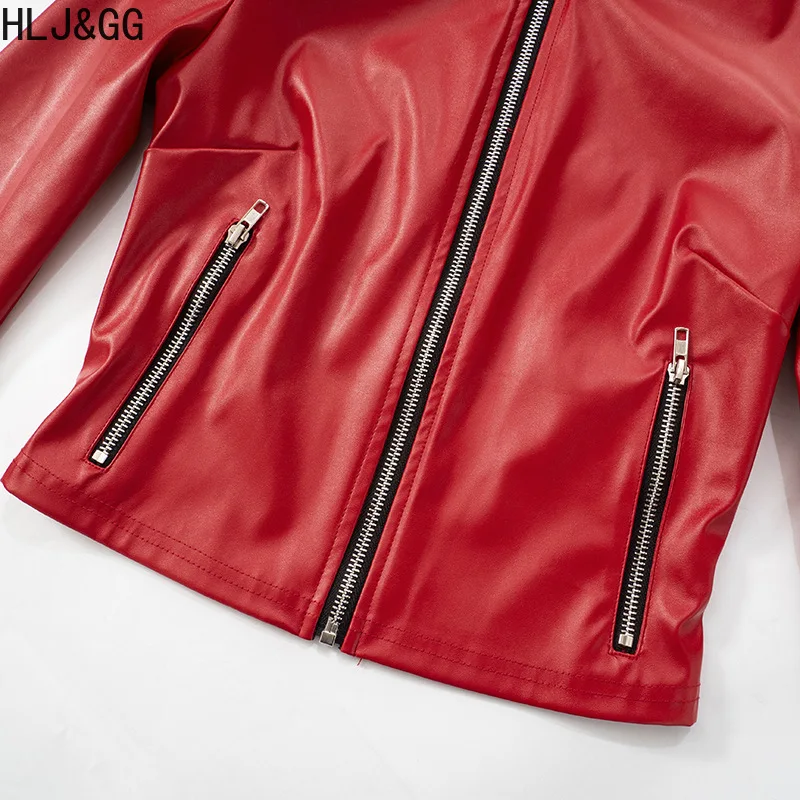 HLJ&GG Fashion Leather Zipper  - Women'S Fashion Leather Jacket review and price