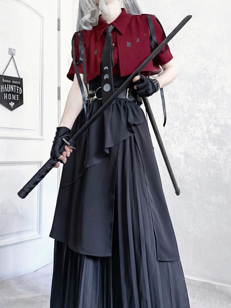 2025 New Gothic Vintage Elegan - Belted Shirt Dress review and price