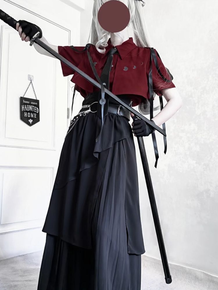 2025 New Gothic Vintage Elegan - Belted Shirt Dress review and price