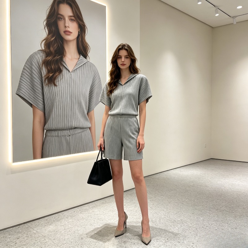 Miyake Pleated Hoodie and Shor - Women'S Fashion Sweatshirts review and price