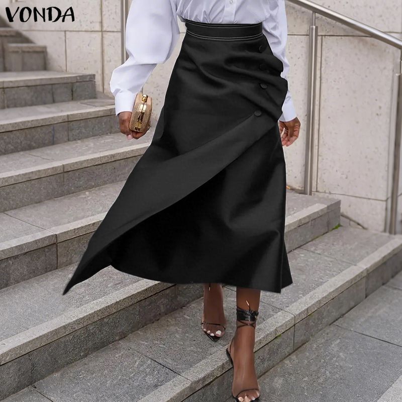 VONDA Plus Size 5XL Elegant Wo - Women'S Fashion Kilt review and price