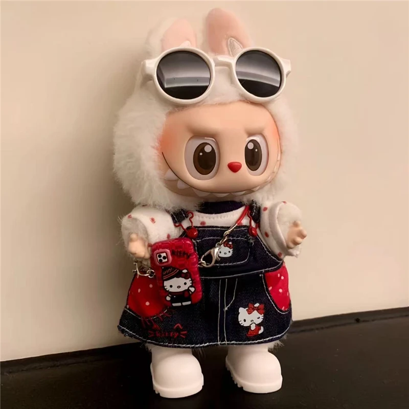 15 17cm For Labubu Doll Polka  - Belted Shirt Dress review and price